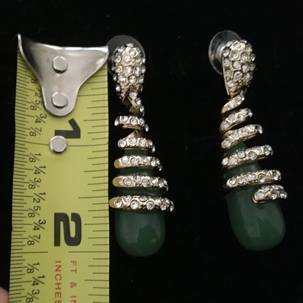 Wrapped Jade Dangle Earrings Like New